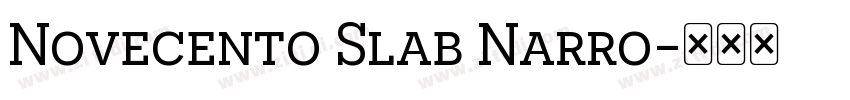 Novecento Slab Narro字体转换